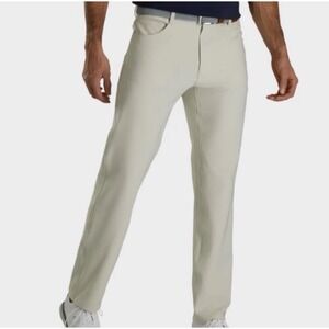 FootJoy Athletic Fit Golf Pants - Khaki Stone - 34x30